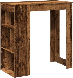 vidaXL Stolik barowy z przegrodami, stare drewno, 102x50x103,5 cm 2