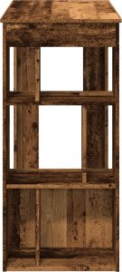 vidaXL Stolik barowy z przegrodami, stare drewno, 102x50x103,5 cm 5