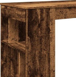 vidaXL Stolik barowy z przegrodami, stare drewno, 102x50x103,5 cm 7