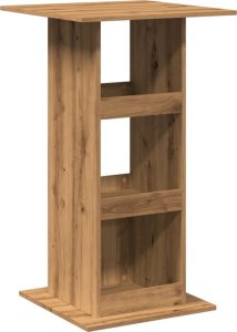 vidaXL Stolik barowy z półkami, dąb artisian, 60x60x102 cm 2