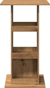 vidaXL Stolik barowy z półkami, dąb artisian, 60x60x102 cm 4