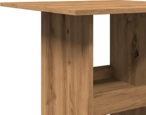 vidaXL Stolik barowy z półkami, dąb artisian, 60x60x102 cm 7