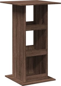vidaXL Stolik barowy z półkami, brązowy dąb, 60x60x102 cm 2
