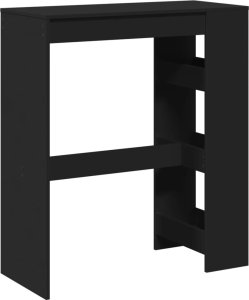 vidaXL Stolik barowy z półkami, czarny, 90x40x103,5 cm 6