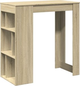 vidaXL Stolik barowy z przegrodami, dąb sonoma, 102x50x103,5 cm 2