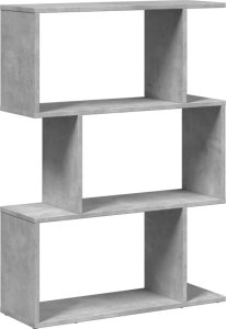 vidaXL Regał przegroda, 3 poziomy, szarość betonu, 70x24x97 cm 7