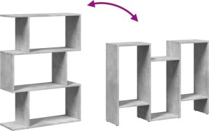 vidaXL Regał przegroda, 3 poziomy, szarość betonu, 70x24x97 cm 8