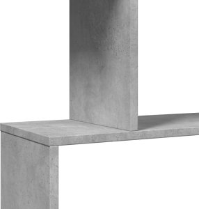 vidaXL Regał przegroda, 3 poziomy, szarość betonu, 70x24x97 cm 9