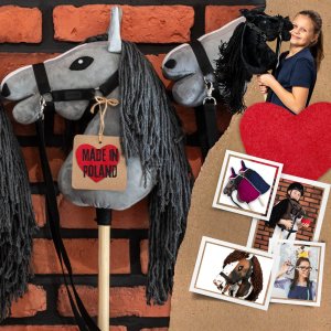 Froster Hobby Horse Skippi - lekki koń na kiju - Szary A5 - prezent dla dziecka 2