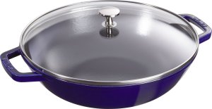 Patelnia NPC Polska Staub Wok żeliwny z pokrywką 30 cm niebieski 1