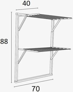 NPC Polska Arredamenti Suszarka na pranie na kaloryfer KLAUS 89x68x45 cm biała 4