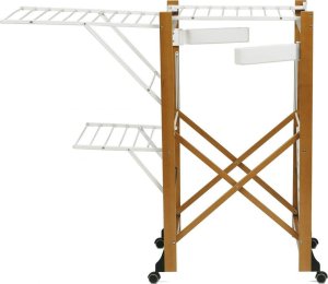 NPC Polska Arredamenti Suszarka na pranie na kółkach GABBIANO 105x175x67 cm brązowa 3