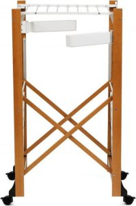 NPC Polska Arredamenti Suszarka na pranie na kółkach GABBIANO 105x175x67 cm brązowa 4