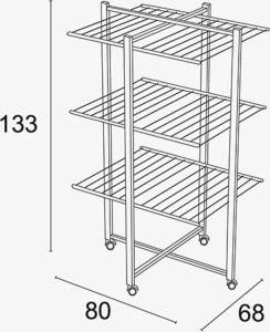 NPC Polska Arredamenti Suszarka na pranie KARISMA 133x80x68 cm brązowy 4