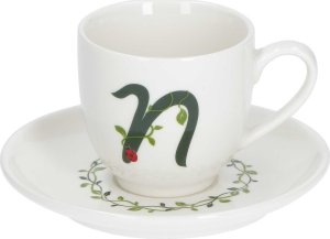 NPC Polska La Porcellana Bianca Filiżanka ze spodkiem 90 ml litera N 1