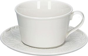 NPC Polska Biała porcelana Zestaw 6 filiżanek do herbaty ze spodkiem 180 ml 2