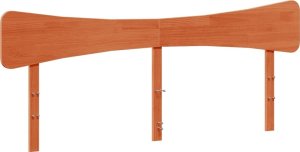 vidaXL vidaXL Łóżko bez materaca, woskowy brąz, 200x200 cm, drewno sosnowe 6
