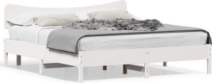 vidaXL vidaXL Rama łóżka bez materaca, biała, 180x200 cm, lite drewno sosnowe 2