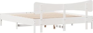 vidaXL vidaXL Rama łóżka bez materaca, biała, 180x200 cm, lite drewno sosnowe 8