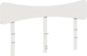 vidaXL vidaXL Rama łóżka bez materaca, biała, 140x190 cm, lite drewno sosnowe 6