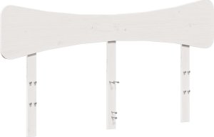 vidaXL vidaXL Rama łóżka bez materaca, biała, 120x190 cm, lite drewno sosnowe 6