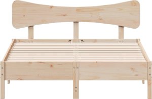 vidaXL vidaXL Rama łóżka bez materaca, 135x190 cm, lite drewno sosnowe 4