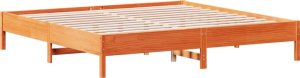 vidaXL vidaXL Rama łóżka bez materaca, woskowy brąz, 180x200 cm, lita sosna 5