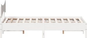 vidaXL vidaXL Rama łóżka bez materaca, biała, 160x200 cm, lite drewno sosnowe 7