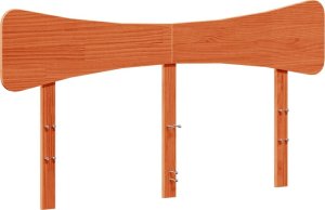 vidaXL vidaXL Rama łóżka bez materaca, woskowy brąz, 120x190 cm, sosnowa 6