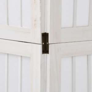 vidaXL vidaXL Parawan pokojowy, 5-panelowy, biały, lite drewno paulowni 7