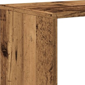 vidaXL vidaXL Regał przegroda, 4 poziomy, stare drewno, 131,5x29x131,5 cm 9