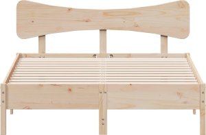vidaXL Rama łóżka bez materaca, 120x200 cm, lite drewno sosnowe 4
