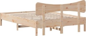vidaXL Rama łóżka bez materaca, 120x200 cm, lite drewno sosnowe 8