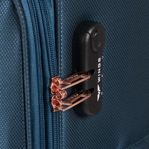 Wings Wings Zestaw 3 walizek podróżnych TRN01 (L,M,S) turkusowy + gratis torba podręczna 16