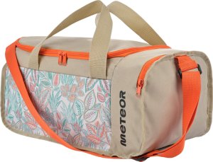 Meteor Torba sportowa Nanuq 20 l beżowa z kwiatami 2