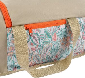 Meteor Torba sportowa Nanuq 20 l beżowa z kwiatami 3