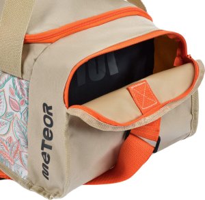 Meteor Torba sportowa Nanuq 20 l beżowa z kwiatami 5