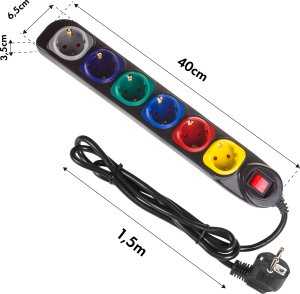 Listwa zasilająca Maclean przeciwprzepięciowa 5 gniazd 1.5 m czarna (MCE509) 6