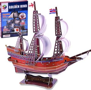 Jokomisiada Puzzle 3D statek Golden Hind okręt 108 ele. puzzle przestrzenne ZA2600 1