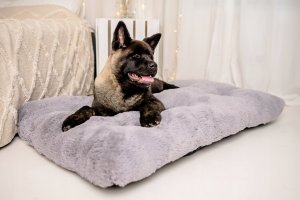 Mimikoko MIMIKO Pets Legowisko Shaggy prostokątne XXL 115x75cm szare 5