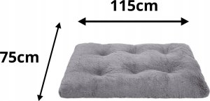 Mimikoko MIMIKO Pets Legowisko Shaggy prostokątne XXL 115x75cm szare 7