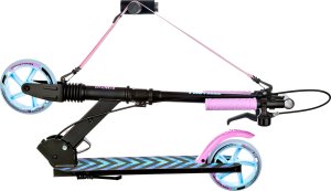 Hulajnoga RAVEN Hulajnoga RAVEN Pastelle Black/Pink 145mm amortyzacja hamulec dzwonek 2