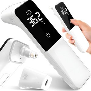 Retoo TERMOMETR BEZDOTYKOWY NA PODCZERWIEŃ MEDYCZNY LCD ALARM GORĄCZKI DO UCHA CZOŁA 2