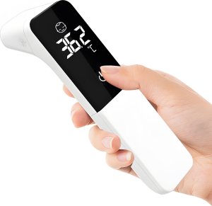 Retoo TERMOMETR BEZDOTYKOWY NA PODCZERWIEŃ MEDYCZNY LCD ALARM GORĄCZKI DO UCHA CZOŁA 8