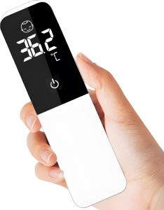 Retoo TERMOMETR BEZDOTYKOWY NA PODCZERWIEŃ MEDYCZNY LCD ALARM GORĄCZKI DO UCHA CZOŁA 9