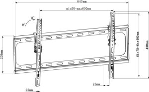 Techly Techly Uchwyt ścienny do TV 30-70" LED/LCD 60kg uchylny slim 25mm 5