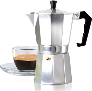 Kawiarka Retoo KAWIARKA ALUMINIOWA ZAPARZACZ EKSPRES DO KAWY ESPRESSO 600ML PŁYTA GAZ 16