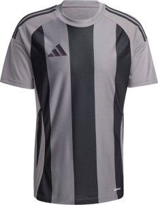 Adidas Koszulka męska adidas Striped 24 Jersey szaro-czarna IW2145 S 1