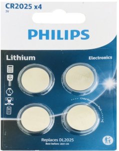 Philips PHILIPS knapcellebatteri lithium CR2025 4-pak - 2272839 2