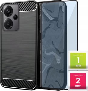 Hello Case Etui do Xiaomi Redmi Note 13 Pro 5G (Global) (Czarne, Pancerne)   SZKŁO 1